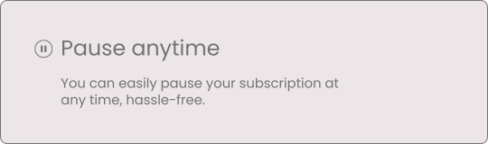 Pause anytime